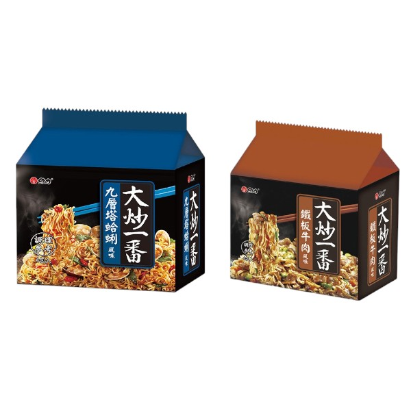 維力大炒一番 九層塔蛤蜊/鐵板牛肉 4入