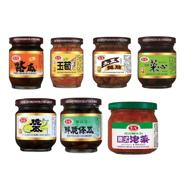 愛之味 玉筍/脆瓜/菜心/壺底蔭瓜/鮮脆條瓜/韓式泡菜/土豆麵筋