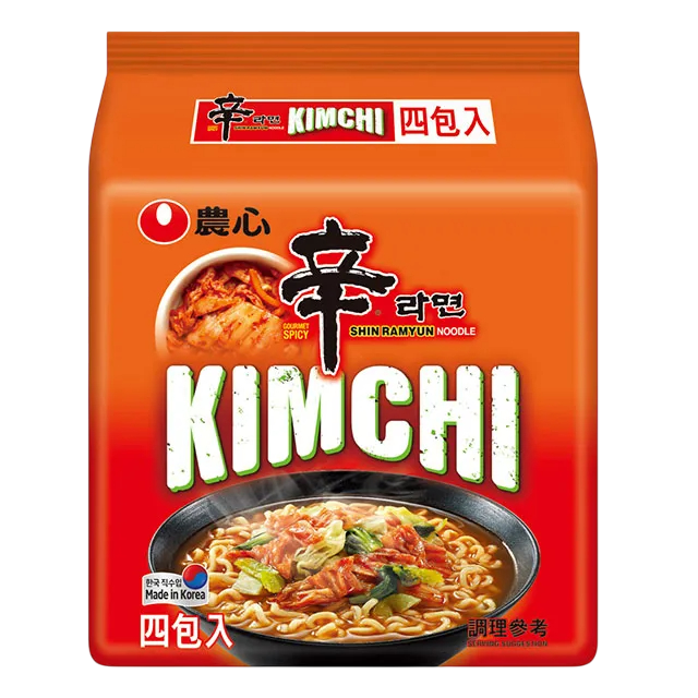 農心辛辣白菜風味拉麵4入裝