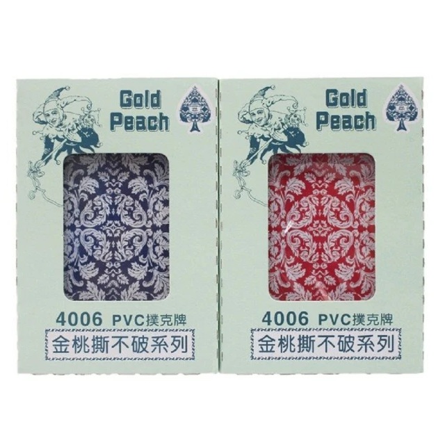 金桃撲克牌  PVC撕不破材質 單副